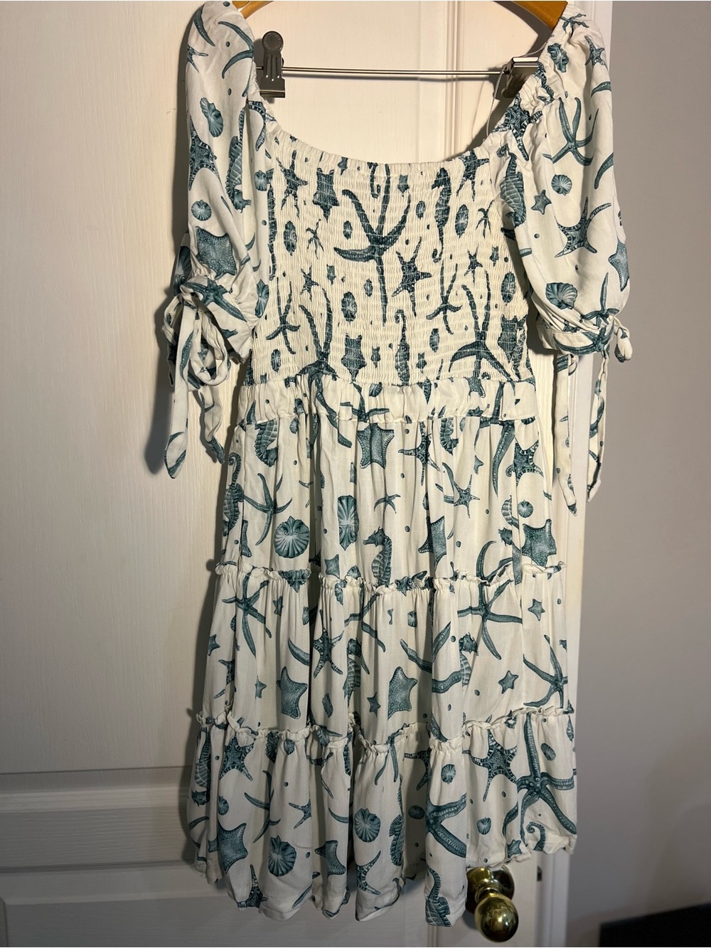 Agua Bendita by Target - White and Teal Sea Creature Dress